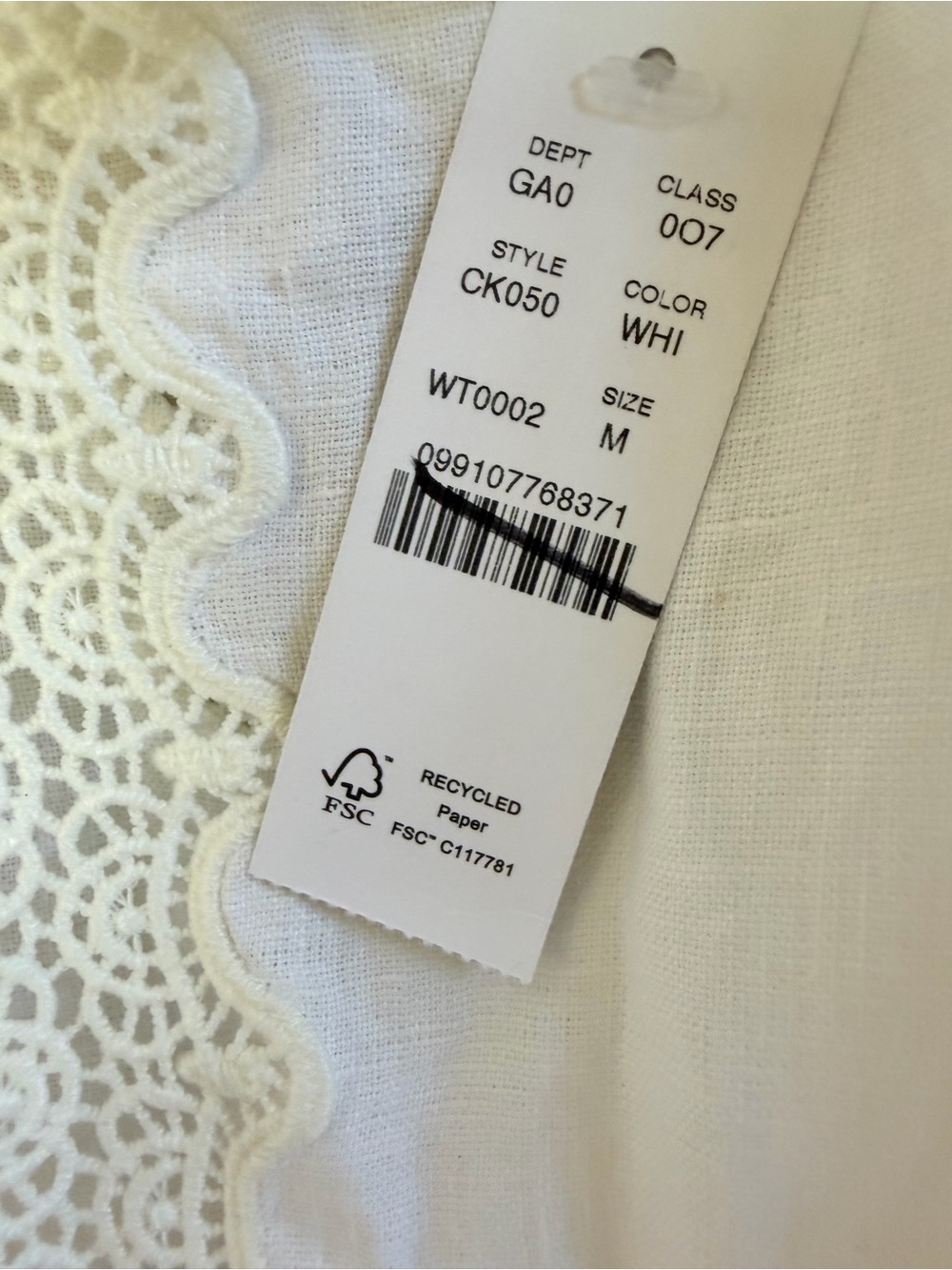NWT J Crew lace linen tank top - Picture 9 of 9